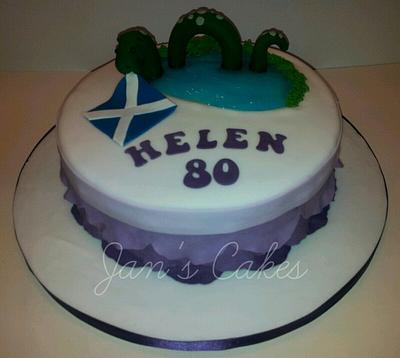 Scottish themed birthday cake & cupcakes  - Cake by Jan