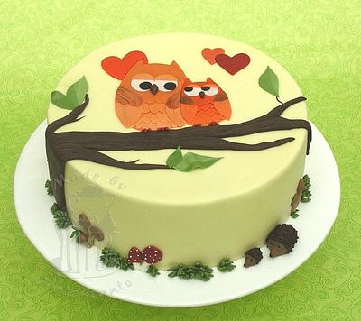 Owls with hedgehogs - Cake by Monika