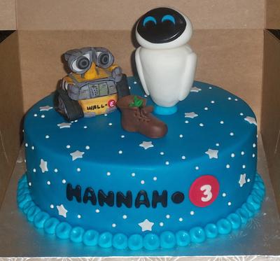 Wall E and Eva Birthday Cake - Cake by DaniellesSweetSide