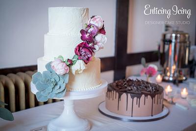 Scalloped Buttercream Wedding Cake - Cake by Enticing Icing