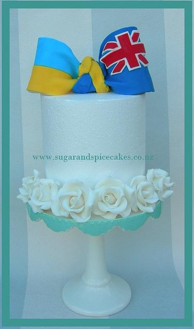When Countries unite ~ an intimate Wedding cake - Cake by Mel_SugarandSpiceCakes