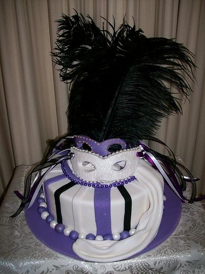 Masquerade Mask Cake - Cake by Sarah