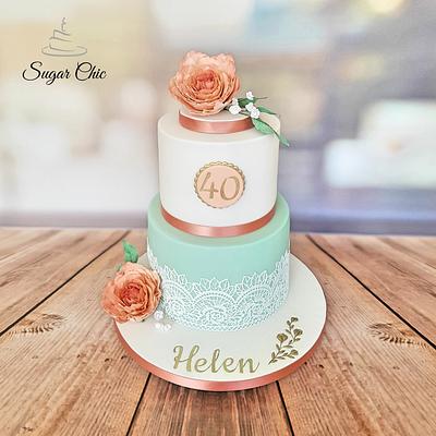 x Roses & Lace Birthday x - Cake by Sugar Chic
