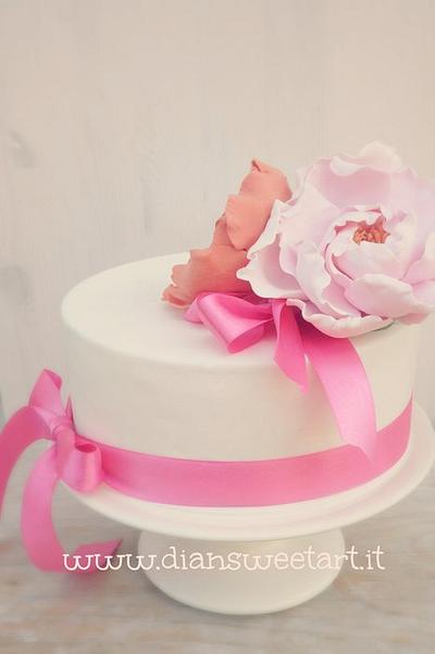 simple wedding cake - Cake by Dian flower clay -cake design