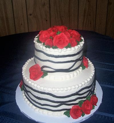 Red Roses Birthday Cake - Cake by BettyA