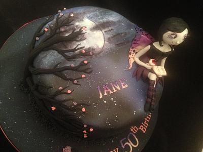 Dark fairy/ vampire birthday cake - Cake by Melanie Jane Wright