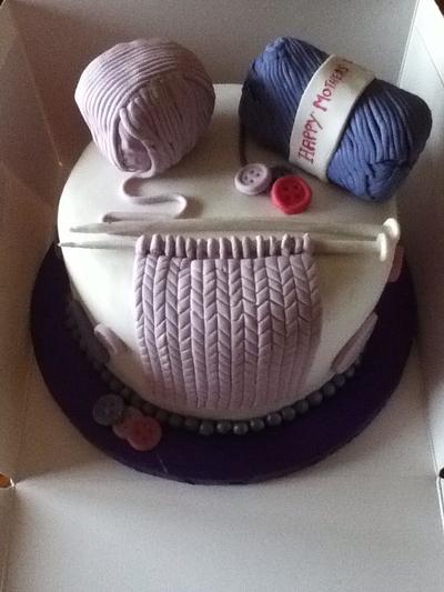 "Knitting Cake" for mothers day - Cake by Toni Lally