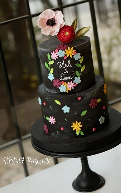 Colourful Chalkboard Cake - Cake by Sihirli Pastane