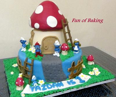 smurf cake - Cake by zille