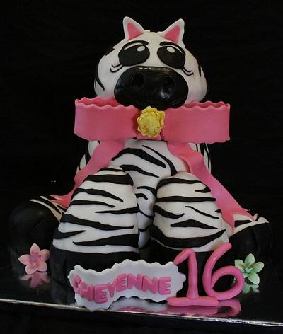 3D Zebra - Cake by Jewell Coleman