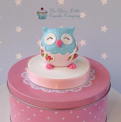 Owl Cake Topper - Cake by Amanda’s Little Cake Boutique
