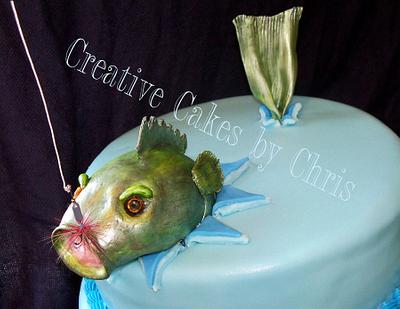 Fishing Grooms Cake - Cake by Creative Cakes by Chris