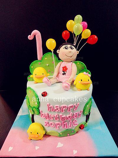 baby and piyo cake - Cake by annacupcakes