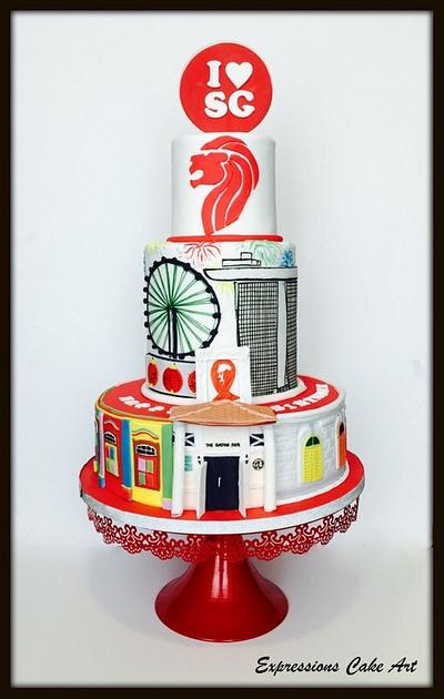 Singapore- Standing Tall at 50! - Cake by Expressions Cake Art (Su)