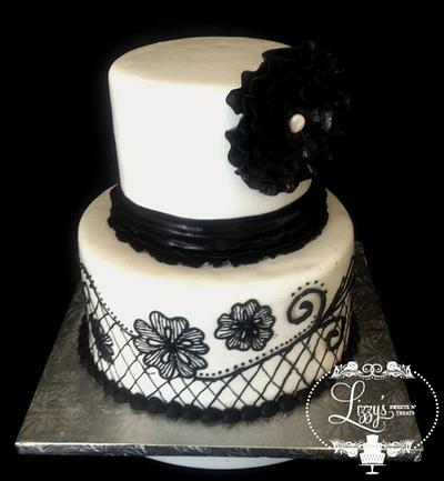 Black and White Cake - Cake by Elizabeth