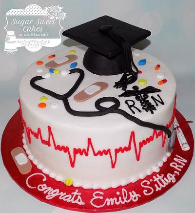 RN Grad - Cake by Sugar Sweet Cakes