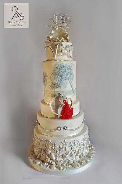 Sea Wedding Cake - Cake by Katia Malizia 