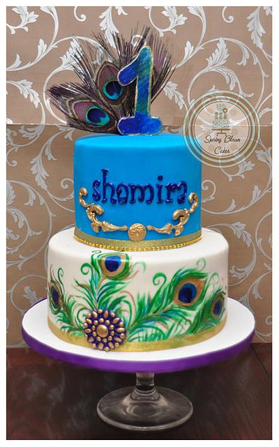 Peacock themed cake - Cake by Spring Bloom Cakes