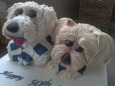 Two pooches! - Cake by THE BRIGHTON CAKE COMPANY