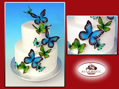 Cake with butterflies - Cake by Renata Churá