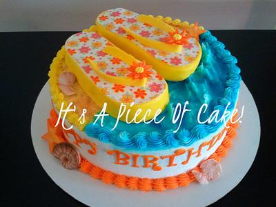 My Summer Flip Flop Cake:) - Cake by Rebecca