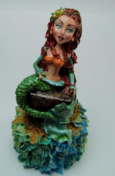Red, the mermaid  - Cake by Maria  Teresa Perez