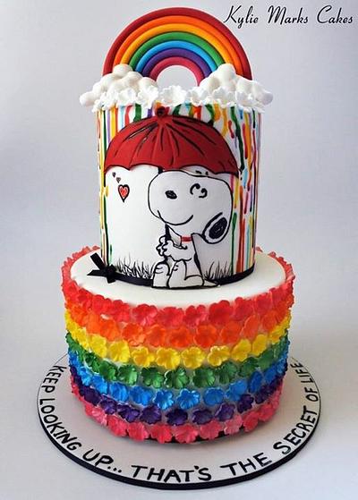 Rainbow Snoopy - Cake by Kylie Marks