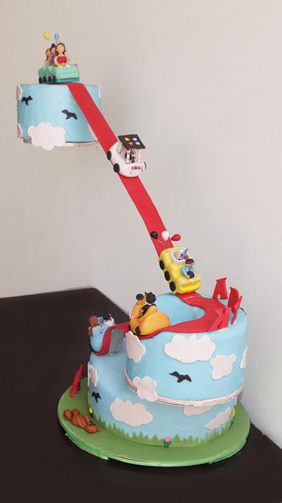 Rollercoaster cake. Defying Gravity - Cake by Caked India