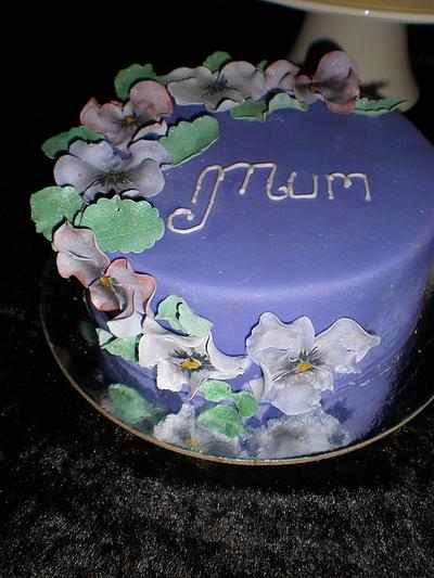 Pansies for Mum  - Cake by Sugarart Cakes