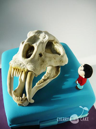 Cat skull cake topper - Cake by Cherry Red Cake