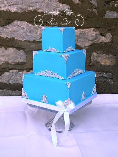 Blue wedding cake - Cake by Eva