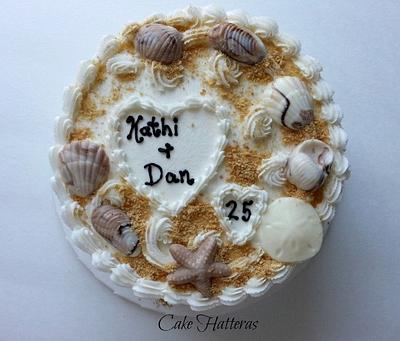Beach Anniversary - Cake by Donna Tokazowski- Cake Hatteras, Martinsburg WV