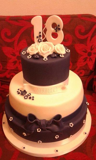 WHITE AND BLUE - Cake by FRANCESCA