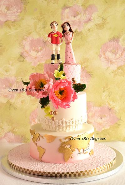 Pink n Gold ! - Cake by Oven 180 Degrees