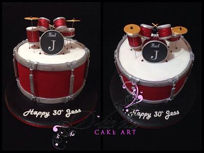 Drum Kit Cake - Cake by D-licious Cake Art