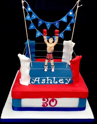 Rocky Balboa Boxing Ring Cake - Cake by Elaine Bennion (Cake Genie, Cakes by Elaine)