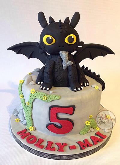 Toothless. Dragon cake for Molly-Mai  - Cake by Kelly Hallett