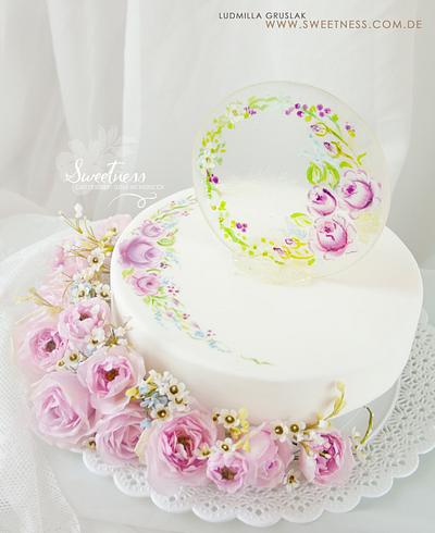 Tender Roses Cake - Cake by Ludmilla Gruslak