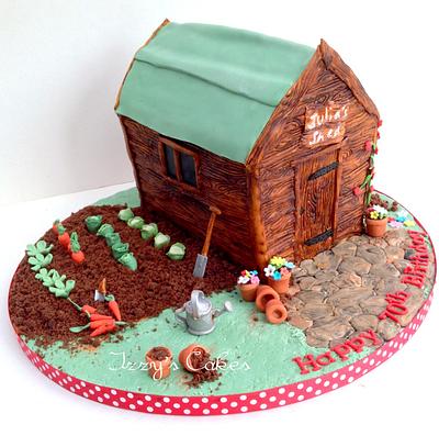 Rustic Garden Shed Cake - Cake by The Rosehip Bakery