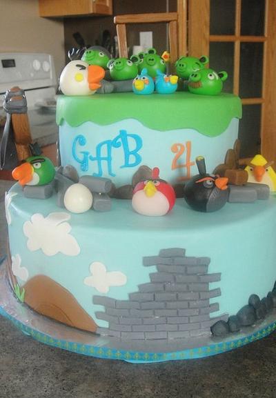 Angry bird cake for Gab - Cake by Ana01