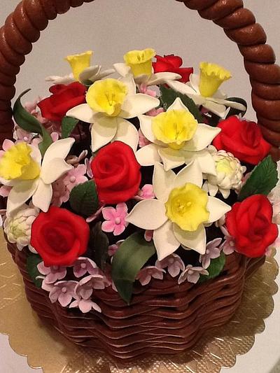 Flower basket cake - Cake by Sveta
