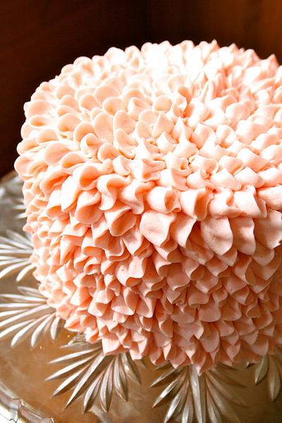 Buttercream Ruffle/ Flower cake - Cake by Rachel Skvaril