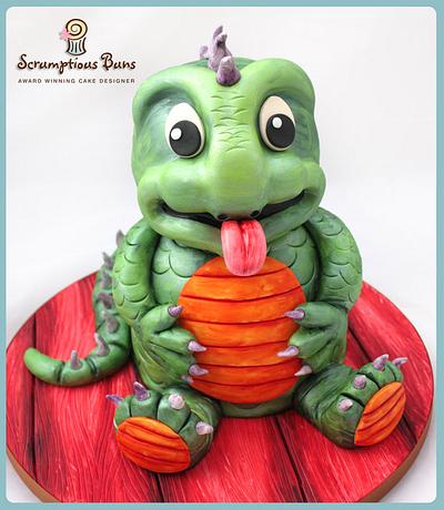 Painted Dino Cake - Cake by Scrumptious Buns