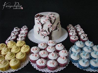 Wedding cherry cake  - Cake by cakesbykrasovlaska