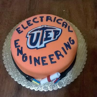 Electrical engineering graduation cake - Cake by Luga Cakes