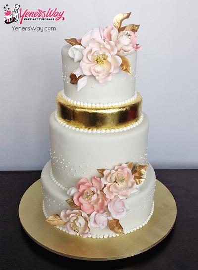 Golden Elegance - Cake by Serdar Yener | Yeners Way - Cake Art Tutorials