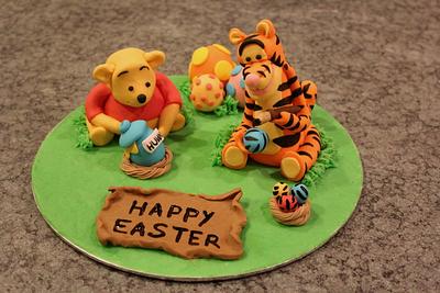 Winnie The Pooh and Tigger Cake topper for Easter - Cake by Aurélie's Cakes