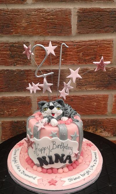 Shine bright like a diamond- 21st Birthday cake - Cake by Karen's Kakery
