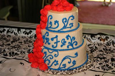 4th of July wedding cake - Cake by Erika Lynn Cain