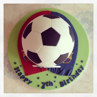 Football Barcelona Cake - Cake by Sweet Treats of Cheshire